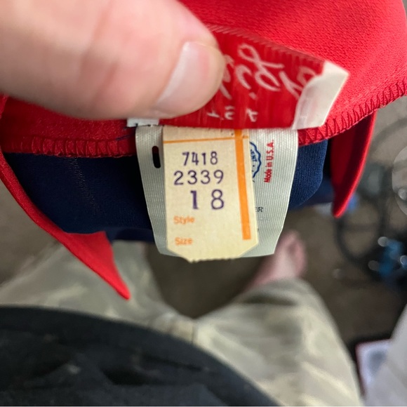 Vintage LeHigh 3/4 Sleeve Dress w/ Shoulder Pads Size *18 - Picture 7 of 13